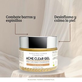 Nuestra Tierra Cosmetica Gel Anti-Acné para Cutis Graso con Impurezas, Tratamiento Facial, 60g