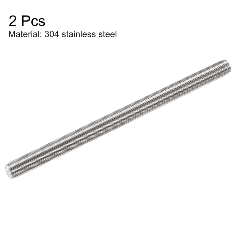 sourcing map Fully Threaded Rod M16 x 250 mm 304