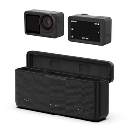 TELESIN Osmo Action 6 5 Pro Battery Charger for DJI Action 5 Pro/Action 6 Triple Slot PD 30W Fast Charging Case with Type-C Cord Batteries Case Fully Compatible with DJI Osmo Action 5 Pro Battery