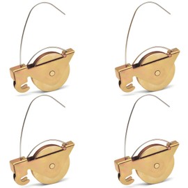 Sliding Screen Door Tension Spring Rollers Replacement with 1-1/4" Steel Concave Ball Bearing Wheels Fit KDEX20 Series KD Screen Doors, 4 Pack