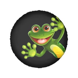 Funny Frog Spare Tire Cover Wheel Protectors Waterproof Dust-Proof Wheel Covers Universal for Wrangler Rv SUV Truck Camper Travel Trailers 14" 15" 16" 17"