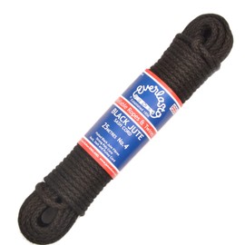 Quality Everlasto Plaited Black Jute Sash Cord (No.4-6MM) Various Lengths (25M)