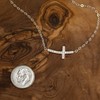 EFYTAL Christian Gifts for Women, CZ Sterling Silver Sideways Cross