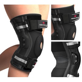 NEENCA Hinged Knee Brace for Knee Pain, YHX033-US-Black-4XL