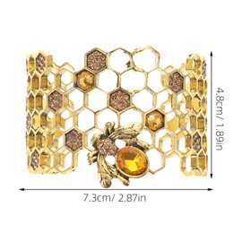 WRITWAA Adjustable Metal Alloy Bee Bangle for Women and Girls - Open Cuff Design, Elegant Arm Jewelry, Perfect for Everyday Wear