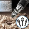 Hocansen 3-Piece Drill Bit with Countersink Hexagonal 5 Flutes Countersink