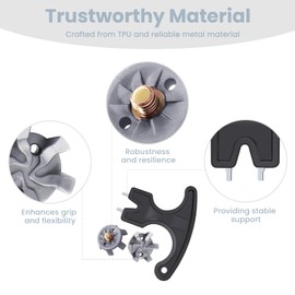 51 Pcs Golf Shoe Spikes Replacements Set 50 Golf Shoe Cleats Replacement & 1 Black Golf Cleats Spanner Metal Thread Screw 6 mm Dia Golf Cleats Replacement for Golf Player Golf Lover