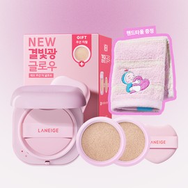 Laneige [Yumi’s Cells] Laneige Neo Cushion The Glow Double Plan (main product 15g + refill 15g + additional 15g) / 21C, 23N + hand towel / [유미의 세포들] 라네즈 네오쿠션 더 글로우 더블기획(본품 15g+리필15g+추가15g) /21C,23N +핸드타올