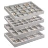 DIOMMELL Set of 4 Stackable Velvet Jewelry Trays Organizer, Jewelry