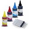 Summit Ink Refill Kit, 4 x 100ml Bottles, Compatible with Epson Ecotank 502 512 522 532 542 552 664, Black Cyan Magenta Yellow