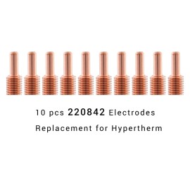 Smart Weld 10 pcs 220842 Plasma Cutter Electrodes fit Hypertherm Powermax 45XP 65 85 105