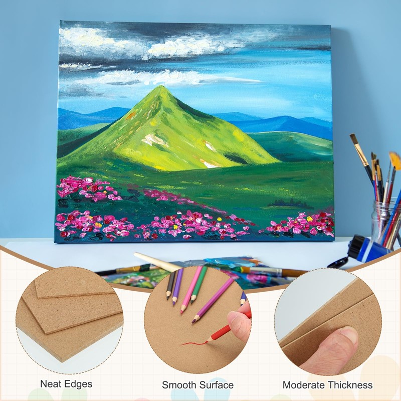 sourcing map MDF Wood Board for Crafts,1/12"(2mm) Thick Medium Density