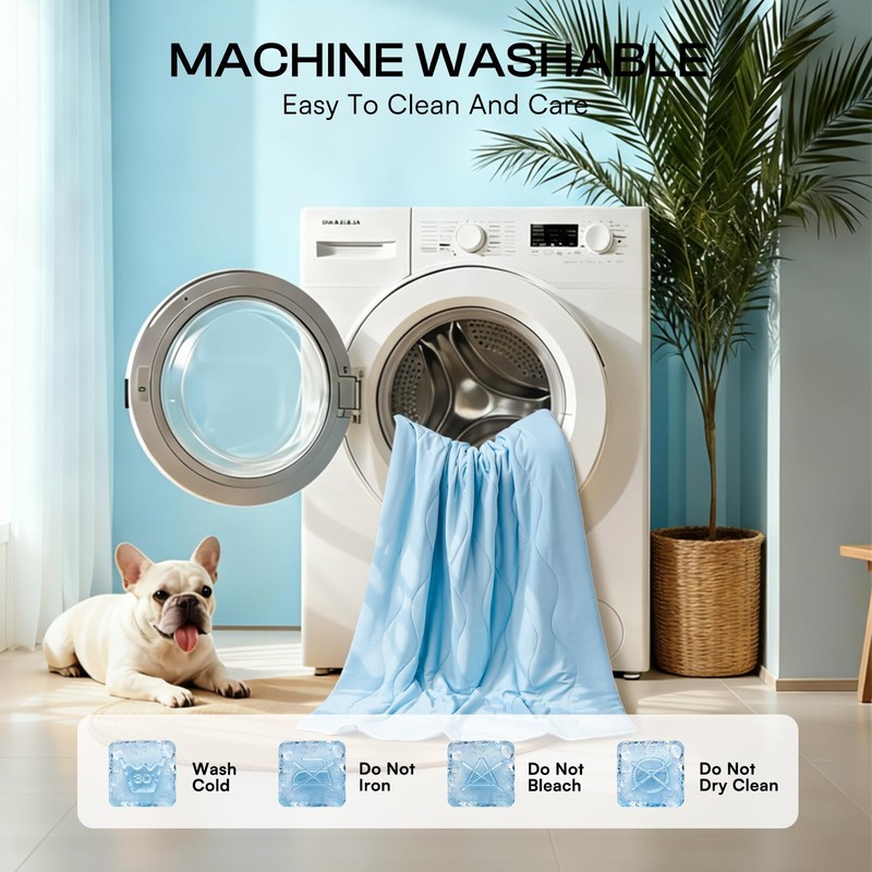 Cooling Dog Blanket, Q-MAX>0.5 Pet Throw for Couch, Crate &