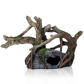 TAOMYPETS Fish Tank Decorations Aquarium Décor Resin Artificial Tree Trunk Root (A)