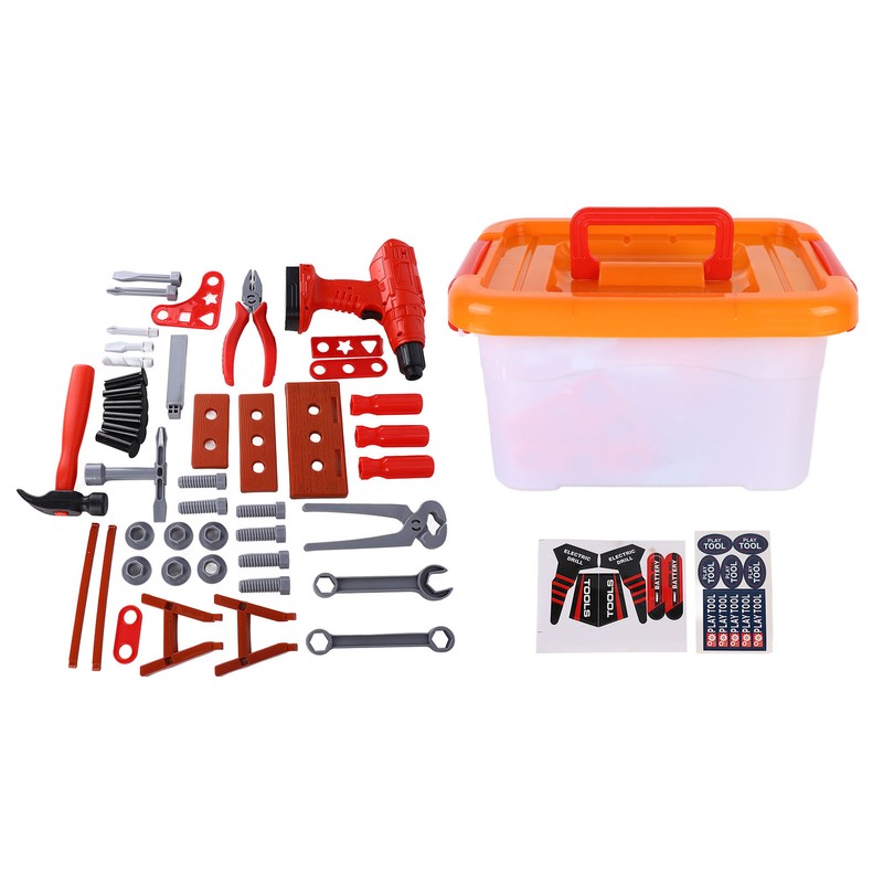 42pcs Kids Simulation Repair Tool Set Hammer Wrench Electric Drill
