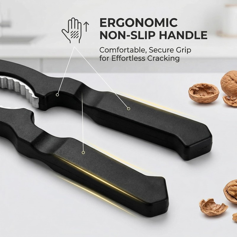 Walnut Cracker Tool with Ergonomic High-Leverage Handles | Professional Zinc
