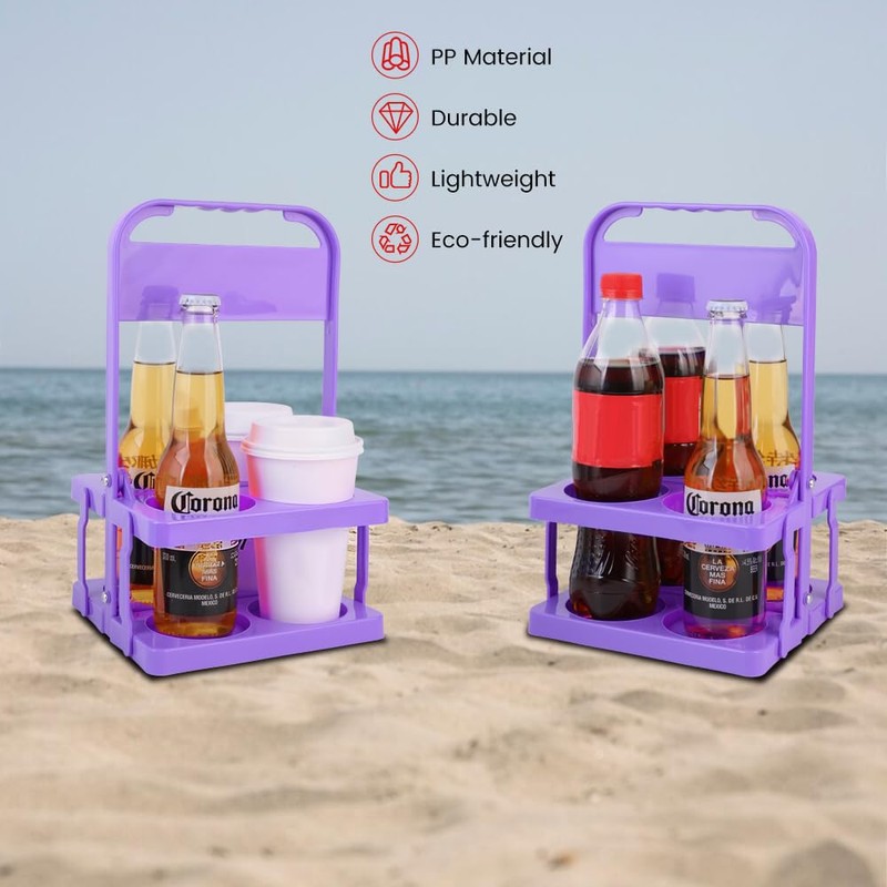 musbus Reusable Drink Carrier with Handle for Doordash, Grubhub, Portable