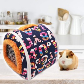 KAMEIOU Soft Small Animal Pet Chinchilla Hamter Small Guinea Pig Hedgehog Carrier Bag with Portable Handle and Detachable Shoulder Strap 8 x 8 Inches Warm Small Pet Carrier Pounch Bag