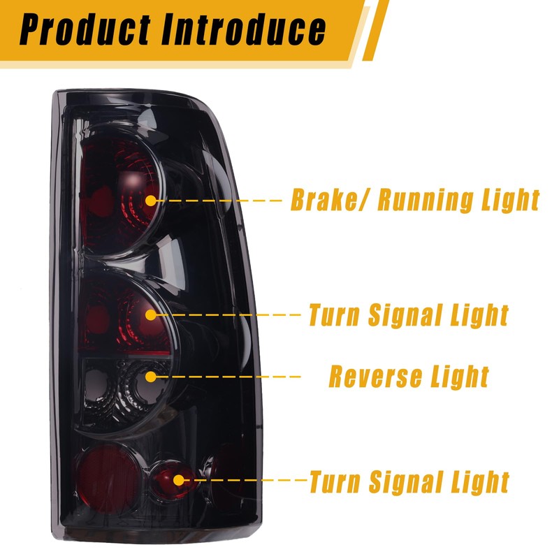 Boine Tail Light Compatible With 1999-2006 Chevy Silverado 1500 2500