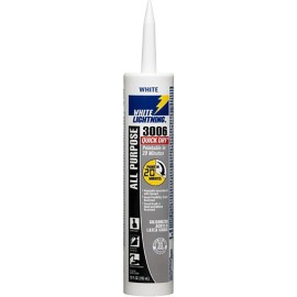 FixtureDisplays 10oz White 3006 Quick Dry All Purpose Siliconized Acrylic Latex Caulk 12/pk
