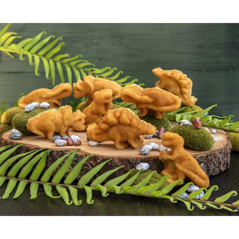 Nordic Ware Dinosaur Cakelet, 3 Cups, Toffee