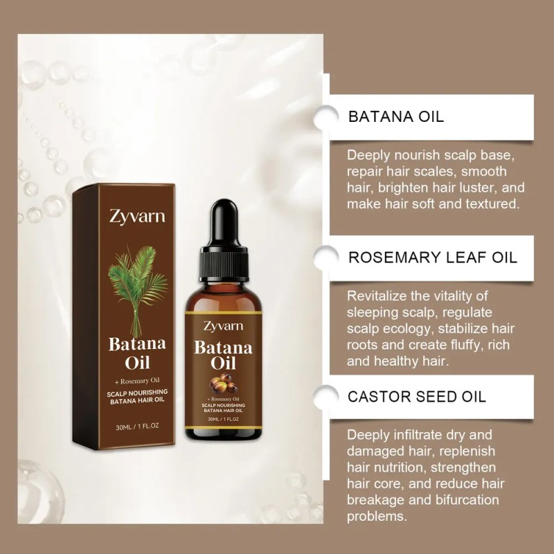 Aceite Batana Zyvarn Cuidado Diario Pelo Suave Ligero