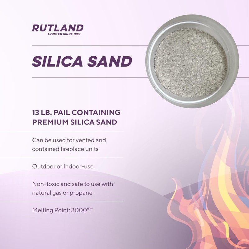 Rutland Silica Sand, Decorative Fireplace Sand, Base Layer Filler for