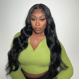 Wear and Go Glueless Wigs Human Hair Pre Plucked Pre Cut for Beginners Body Wave Lace Front Wig Human Hair 150% Density 4x4 Lace Closure Wigs Real Hair Wig for Women 24 Inches