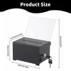 Money Box Lockable Acrylic Donation Box with Key, Acrylic Donation