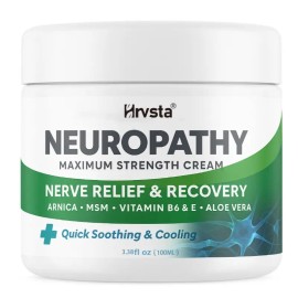 Extra Strength Nerve Support Cream for Feet Hands Legs with Arnica Vitamin B6 Aloe Vera MSM Topical Skin Care Cream for Daily Comfort