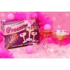 HENBRANDT Single Prosecco Pong Game Set - 15 Piece for Students Birthday Parties Hen Party Stag Do Summer Fun Drinking Bar Games for Adults