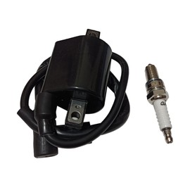 Goodfind68 New Ignition Coil with Spark Plug Compatible with Yamaha Gas Golf Cart G2 G5 G8 G9 G11 G14 1985-1996 Replacement for J38-82310-20-00 JF2-82310-00-00 BR8ES