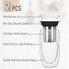 BTaT- Double Wall Glass Tea Cup With Stainless Steel Infuser,