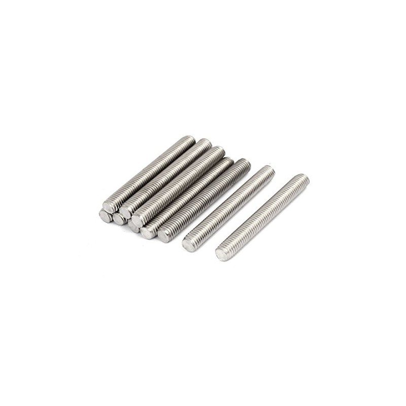 sourcing map 304 Stainless Steel Full Threaded Rod Studs M10