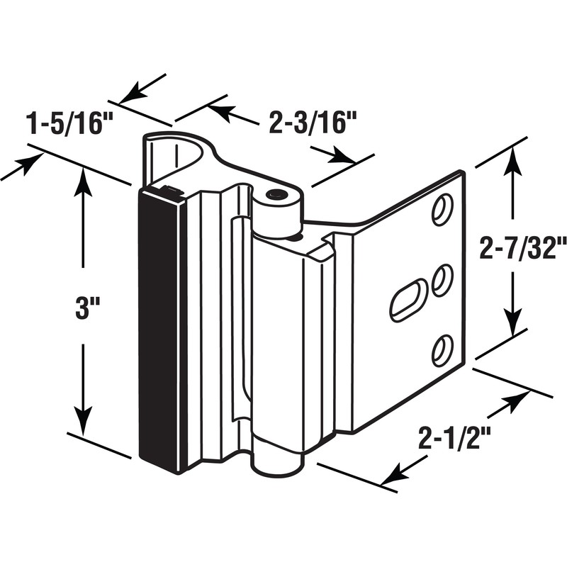 Prime-Line U 114707 New and Improved Door Reinforcement Lock with