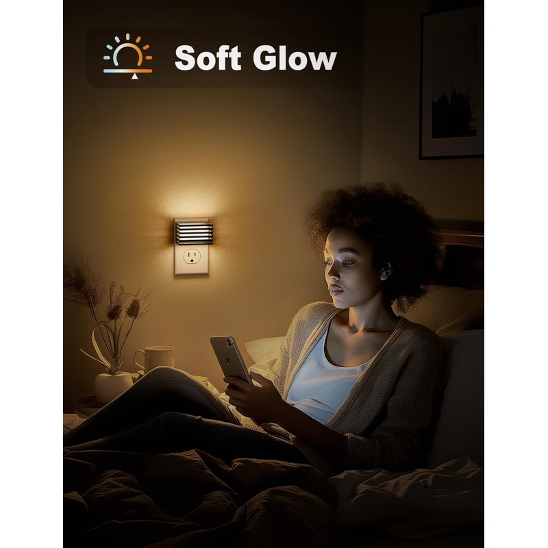 JandCase LED Night Light, [2 Pack] Night Lights Plug into