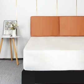 Lirex Satin Fitted Sheet, Luxurious Silky Smooth Polyester Bedding Soft Deep Pocket Bed Sheets Mattress Cover, Single, White