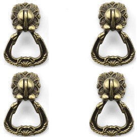 zaoalife Continental Cabinet Door Handle Retro Style Wear-resistant Multi-purpose Zinc Alloy Pendant Handle Delicate Hanger Ring Drawer Handle