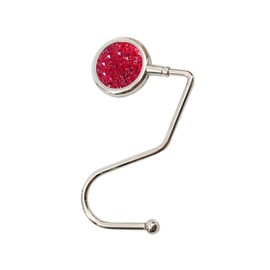 SagaSave Handbag Hanger Handbag Hook Holder Portable Table Bag Holder for Tables Desk Restaurants (Red)