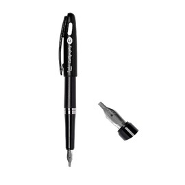 Pentel - Pluma estilográfica perfecta para caligrafía, lettering y creación de tipografías. Plumín de 1.4 mm