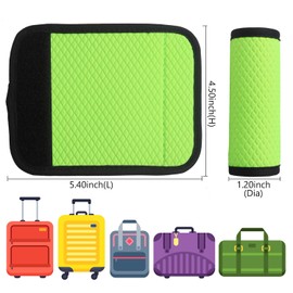 BAGSWEET Luggage Handle Wrap for Suitcase/Carry On/Backpacks-Neoprene Luggage Handle Wraps Bright Luggage Identifiers/Tags/Spotter/Markers Travel Accessories/Essentials-Green