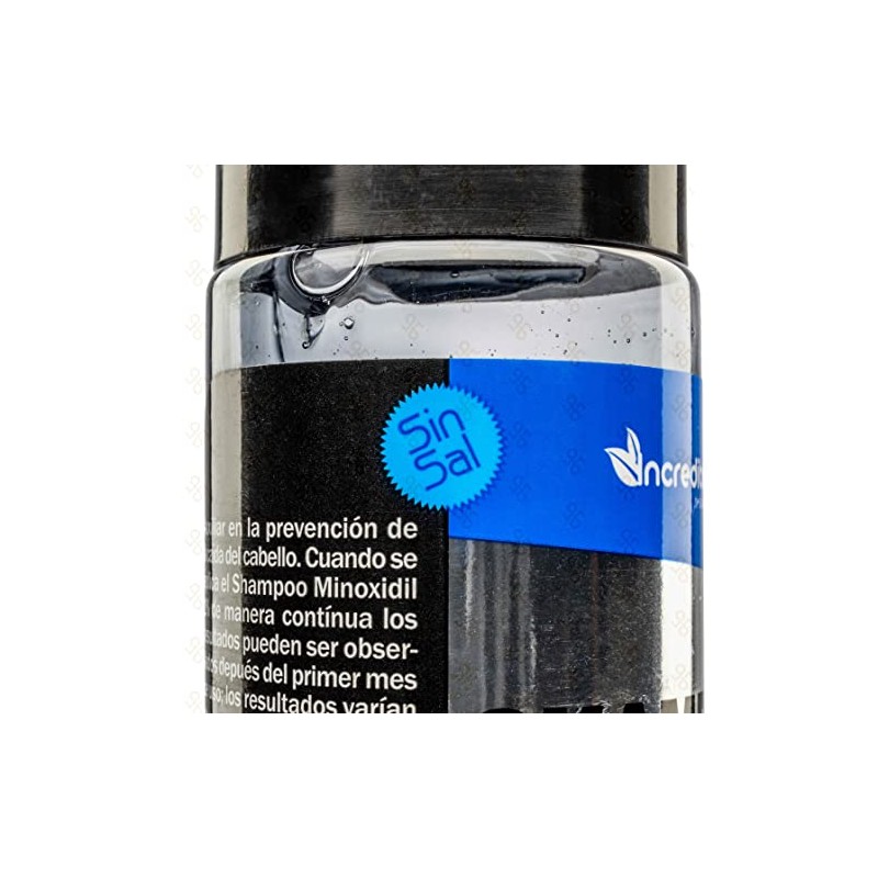Incredible Shampoo con Minoxidil Colageno y Keratina 500 mL