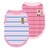 ABRRLO 2 Pack Striped Small Dog Shirt Summer Dog Clothes