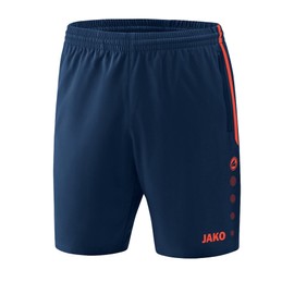 JAKO Unisex Youth Konkurrence 2.0 Shorts, Navy/Flame, 152 EU