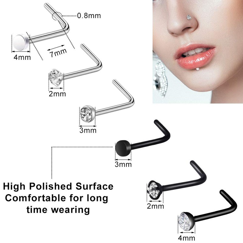 ONESING 24 Pcs Nose Rings for Women & Men -