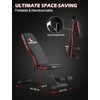LINODI Adjustable Weight Bench for Home Gym，Foldable Incline Decline Flat