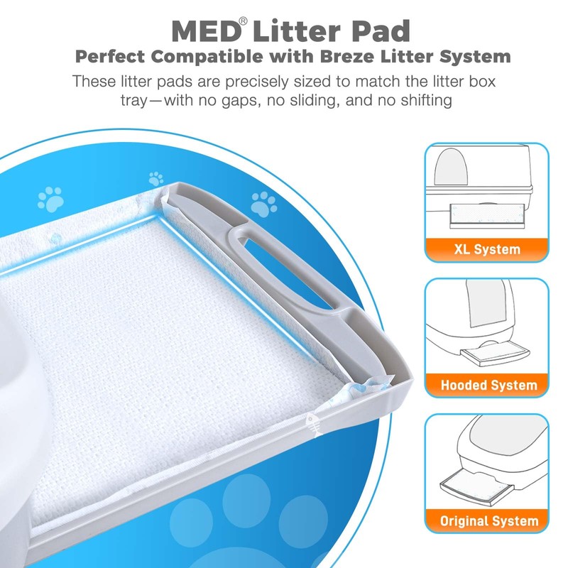 Litter Pads Compatible with Breez Litter Box System, Super Absorbent