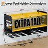 Spampur Large Power Tool Organizer Wall Mount with Charging Station,