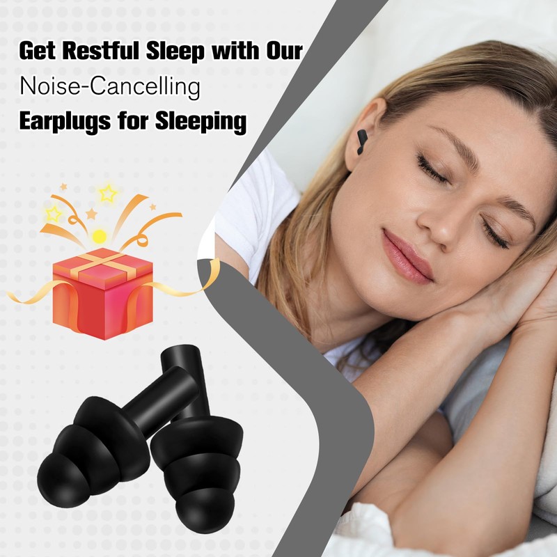 TrelaCo 200 Pairs Silicone Ear Plugs Soft Reusable Waterproof Ear