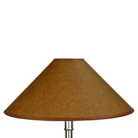 FenchelShades.com Lampshade 3" Top by 13.5" Bottom by 7.5" Slant Height with Nickel Bulb-Clip-On Attachment (Paper Oiled Kraft)